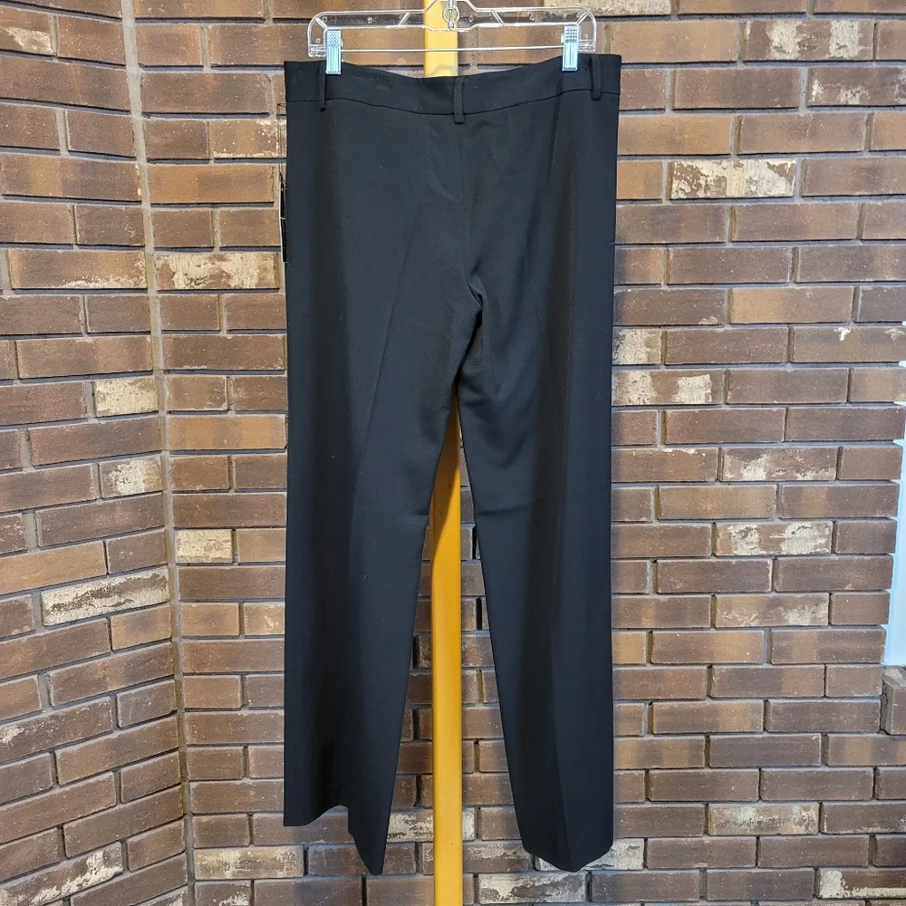 BCBGMAXAZRIA black cropped trousers dress pants zip close NWT 14